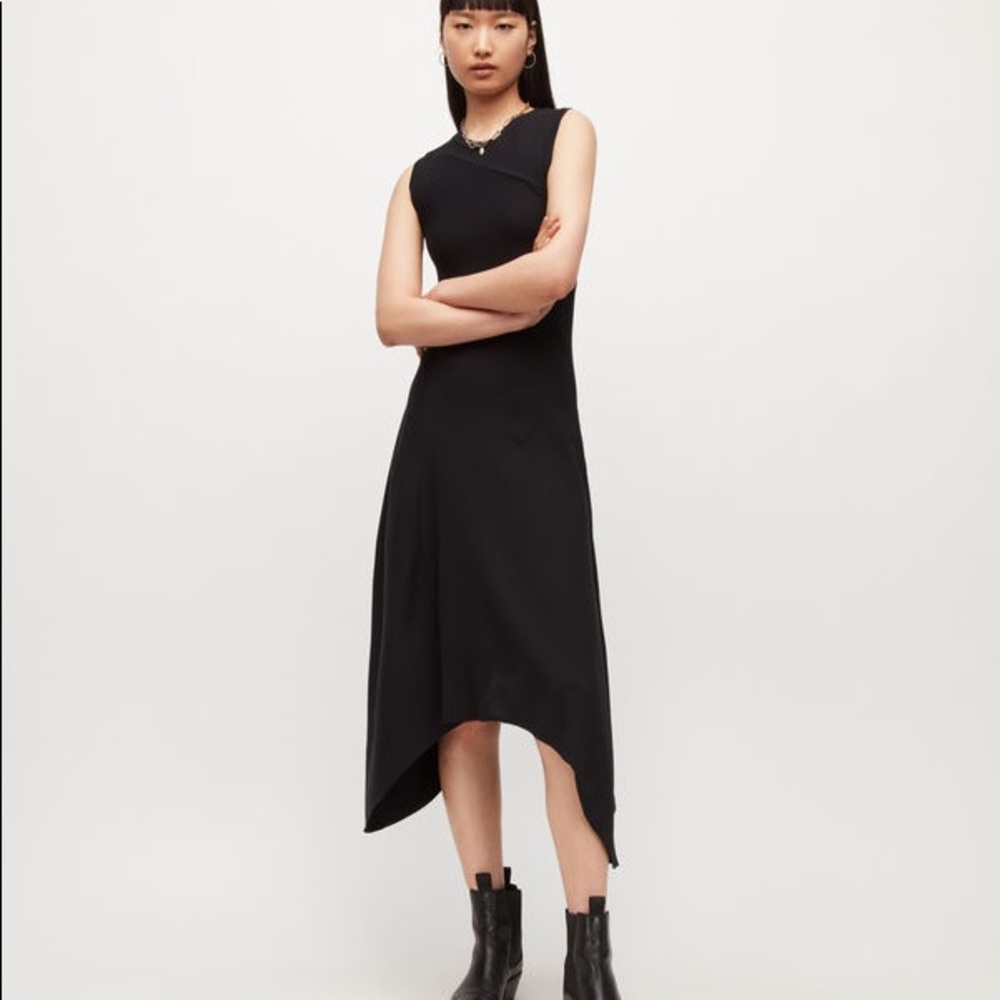 - 30-50% OFF BUNDLES! NWT STRETCH MAGASCHONI BLACK KNIT TANK DRESS TUNIC POCKETS